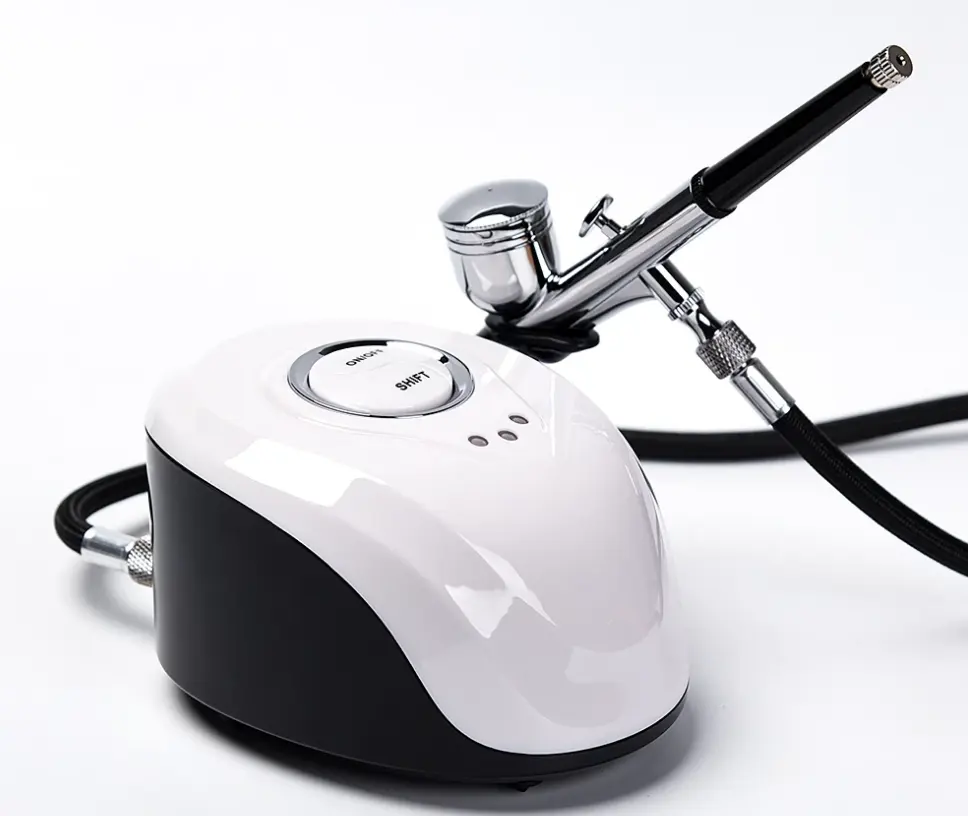 Best Seller beauty easy clean Portable 0.3 mm airbrush system Compressor Kit for makeup nail cake