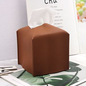 กล่องใส่กระดาษทิชชูทรงสี่เหลี่ยม ดีไซน์สวยงาม ทำจากหนัง PU ใช้งานได้จริง - Product Image 5