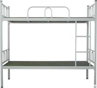 Lit superposé double moderne en métal blanc, pliable, gain de place, design à pieds hauts pour chambre à coucher