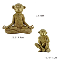 Statue en résine décorative artistique Sculpture de table de singe moderne Figurines d'animaux modernes pour la décoration intérieure de la maison
