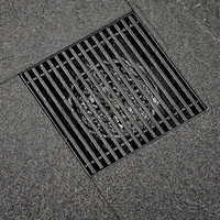 Grille de sol carrée YOHAN en acier inoxydable, drain de douche invisible, grille de sol anti-odeur pour salle de bain