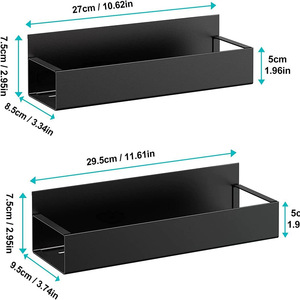 Magnetic Refrigerator Spice Rack 4-Tier Black Hanging Kitchen Storage Organizer No Drill Condiment Rack - Product Image 5