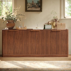 Mueble de TV Moderno de Estilo Americano con Puerta Empotrada de Piedra, Estantes Abiertos para Almacenamiento, Mueble para Sala de Estar, Oficina, <span class=keywords><strong>Entrada</strong></span>, Hogar - Product Image 1