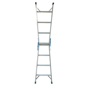 Escalera de Aluminio Ligera con Marco en A, Estándar EN131, con Tapas de Goma Antideslizantes, Soporte Cruzado Estable, Escalera de Trabajo Comercial - Product Image 3
