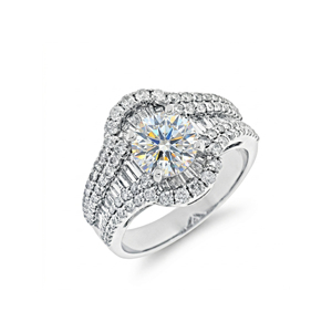Custom S925/10K/14K/18K Solid Gold 1.00 Karat VVS-VS Quality Round Lab Grown Brilliant Cut Diamond engagement <b>Ring</b> - Product Image 1