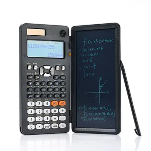 Calculadora científica 991es plus, atualizada, com tela lcd apagável, tablet, energia solar e bateria dupla