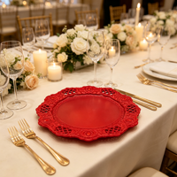 Assiette décorative en plastique ajourée, plateau de service pour mariage, hôtel, banquet, décoration de table Alibaba.co...