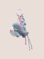 Porte-clés en peluche mignon en forme de requin, design anime, jouet en peluche à grande bouche, breloque cœur, pendentif de sac, doux, durable, portable