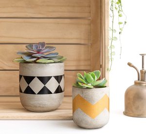 Planteur à ciment Succulent moderne 3-4 pouces, Pots de fleurs en béton, Mini Pot de ciment pour herbe de Cactus d'<span class=keywords><strong>intérieur</strong></span>, offre spéciale - Product Image 2