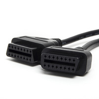 Conector OBD 2 Linkyou de 16 Pines Macho a Doble Hembra, Divisor en Y, Cable de Extensión de Diagnóstico, Adaptador para Lector de Códigos, Herramientas de Escaneo, 12-24V