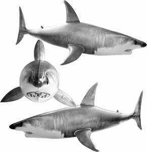Bouée de natation gonflable en PVC personnalisée pour requin, adaptée à la décoration suspendue de fête et aux jouets de <span class=keywords><strong>piscine</strong></span> - Product Image 1