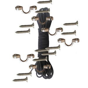 Hhp Anchor Metal C Type <b>Hook</b> Screw Set 6 Pcs With 2M Elastic Rope For <b>Boat</b> Retrofit Upgrade - Product Image 1