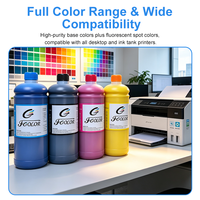 Tinta de Pigmento FCOLOR de 1000 ml de Una Sola Pasada para Impresora HP Fi 1000 452 477 PageWide, Tinta de Inyección de Alta Velocidad Resistente al Agua