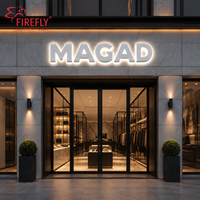 Letras 3D Personalizadas con Retroiluminación LED, Letrero de Acero Inoxidable con Halo Luminoso, Letrero Comercial para Tienda o Negocio
