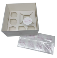 Cajas de Plástico Transparente Blancas al por Mayor para Cupcakes con Tapa Transparente de PVC, Caja de Regalo para Pasteles, Caja Blanca para Cupcakes