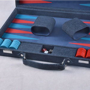 PinkStore Wholesale New Design Play Games Friends Denim <strong>Backgammon</strong> Set <strong>Backgammon</strong> <strong>Board</strong> - Product Image 3