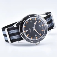 Montre de plongée 41 mm sans logo NH35, bracelet en nylon, montre mécanique pour homme, montre de plongée automatique OEM, montre avec logo personnalisé