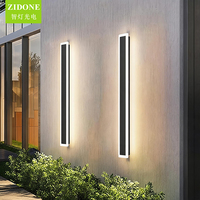 Luminaire mural LED carré long moderne pour extérieur de bâtiment, idéal pour les murs de clôture de villas et jardins