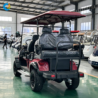 Mobil Golf Listrik Robetaa dengan Warna dan Logo Kustom, Baterai Lithium 6 Kursi untuk Antar-Jemput Bandara, Golf Buggy, dan Kendaraan Offroad