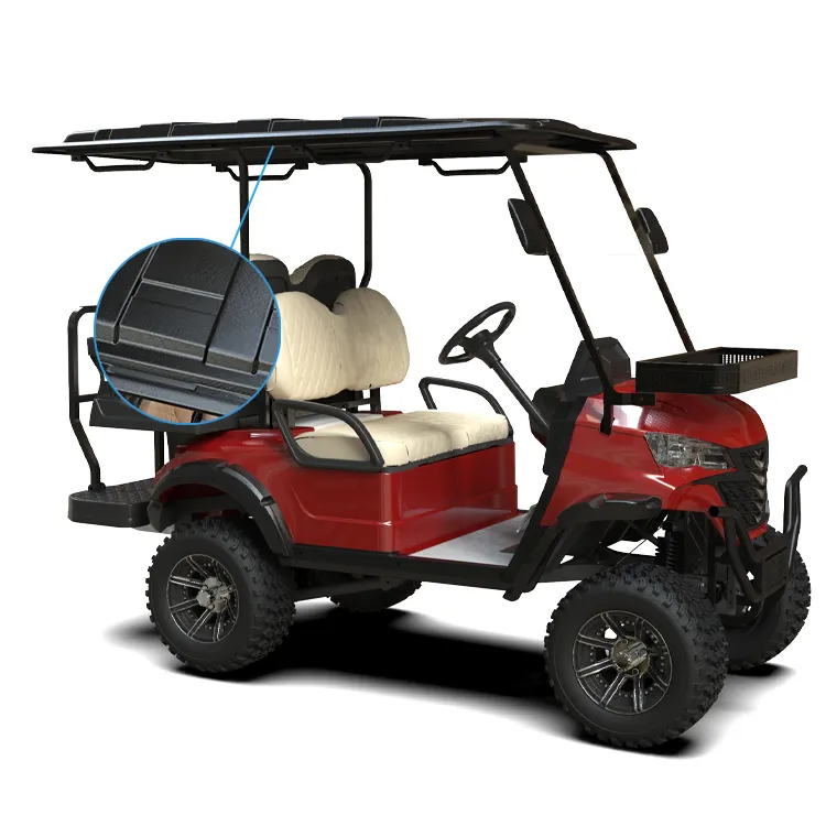 Carrinho de golfe elétrico chinês, 2 4 6 lugares, 5KW, 72V, lítio, 4 assentos, carrinho de passeio, carrinho de clube, carrinho de caça, carrinho de golfe elétrico