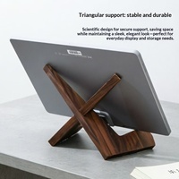 Étagère de rangement autoportante en bois massif, présentoir à gâteaux et thé, organisateur multifonctionnel pour téléphones et tablettes, en bois de noyer noir