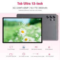 Tablet Original Tab Ultra Barata de 11 Pulgadas, Android, 16 GB, 1 TB, Cámara de 108 MP, 8000 mAh, 5G, Doble SIM, Tarjeta TF, Venta al por Mayor, OEM, África, Asia