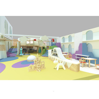 Équipements d'intérieur de jeux souples, espace pour jouer à l'intérieur, parc à thème personnalisé, avec piscine de balles interactive