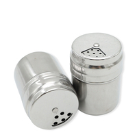 BBQ Salt Pepper Condiment Box With Holes Stainless Steel Seasoning Spice Shaker Storage Bottle