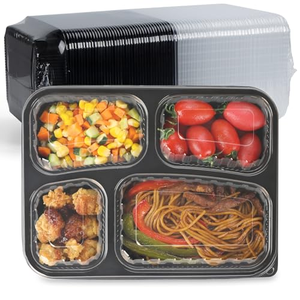 Boîte à lunch en plastique personnalisée, récipient alimentaire sans BPA, boîtes d'emballage alimentaire à emporter en PP - Product Image 1