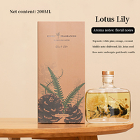 Diffuseur à roseaux 200 ml Écologique Non Toxique Longue Durée Sans BPA Sans Alcool Huile Parfumée Ambiance Florale Fraîche et Éternelle en Verre