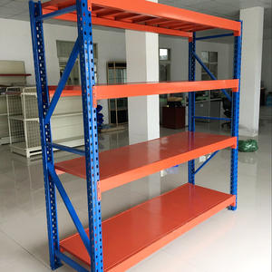 מסגרת אחסון פלדה מהודנת כבדה עם מדפי מתכת תמיכה חזקה משמש במחסנים. - Product Image 3