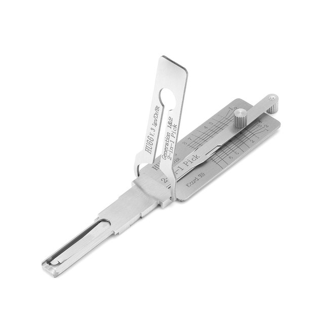 HUANYUSUPPIY Car HU66 Decoder Anti-Rust Fingerprint Unlocking Tool Locksmith Supplies Two-in-one Tools