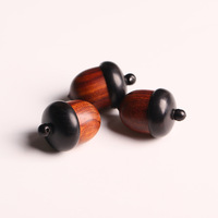 Nouvelle boîte à bijoux créative en forme de gland en bois de 30 mm, ouvrable, pour pendentif
