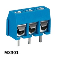Bloc de bornes à vis Factory 301, pas de 5,0 mm, 2P 3P 4P, connecteur de fil PCB KF301, bloc de bornes électriques avec broches en laiton