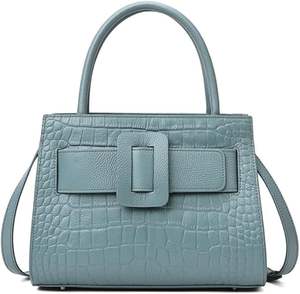 Sacs à main en cuir PU à motif litchi personnalisés pour femmes, sacs à bandoulière de luxe écologiques avec fermeture éclair - Product Image 1