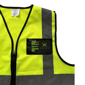 Gilet de sécurité haute visibilité personnalisé CITICITY avec logo réfléchissant pour travaux industriels et de construction, en polyester avec poches - Product Image 5