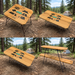 Outdoor <b>Folding</b> Fold Foldable Portable Picnic Camping <b>Table</b> - Product Image 1