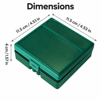 Boîte de rangement pour munitions PP de 9 mm, 100 coups, étui portable pour cartouches, pour stand de tir et accessoires de chasse