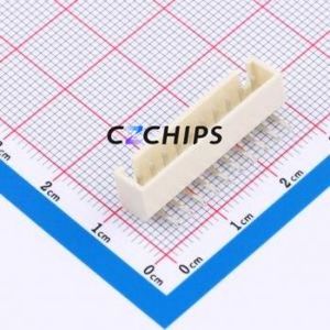 WAFER-HA2.54-10PWZ-Y62 Wire-to-Board Pin Header Bent Lead Through Hole,P=2.5mm Connector 1x10P 2.5mm Right Angle Insert XHB - Product Image 1