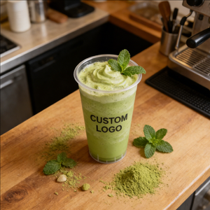 Vasos de Plástico PP Esmerilado Personalizados de Pared Simple con Impresión UV, 90 mm de Diámetro, 32 oz de Capacidad para Café y Matcha - Product Image 3