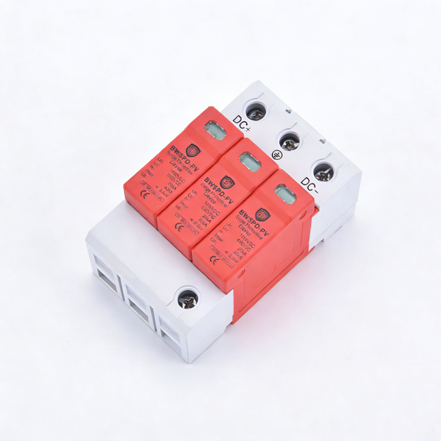 Baiwei SPD DC 650V for 40KA T2 3P House Surge Protector Lightning Protection Low-voltage Arrester Device