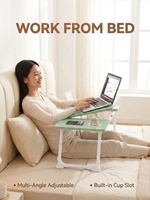 Escritorio Plegable Ergonómico Multifuncional AOR para Sala de Estar, con Altura Ajustable, Soporte Moderno para Computadora de MDF para Oficina en Casa