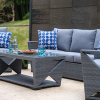 Einzigartiges Design Hochwertige Outdoor Rattan Aluminium Möbel Garten Sofa Set Patio Sofa Set für Innenhof und Park