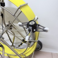Caméra d'inspection de canalisation auto-nivelante 38 mm, émetteur 512 Hz, câble en fibre de verre 60 m 7 mm, écran TFT 7 pouces, superposition de texte, IP68
