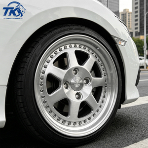 ล้อแม็กซ์แบบกำหนดเองสไตล์เรโทรสีเงินขัดเงา 2 ชิ้น ขนาด 17 18 19 นิ้ว 4x100 5x114 6 ก้าน สำหรับรถยนต์นั่งส่วนบุคคล - Product Image 2