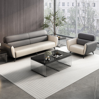 Ensemble de canapés de direction en cuir de luxe, style moderne, pour bureau présidentiel, mobilier commercial pour bureau ou chambre à coucher, Foshan