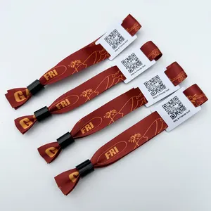 Pabrik kustom festival kain tenun gelang kain ramah lingkungan gelang untuk acara dan pesta Gelang dengan plastik gesper