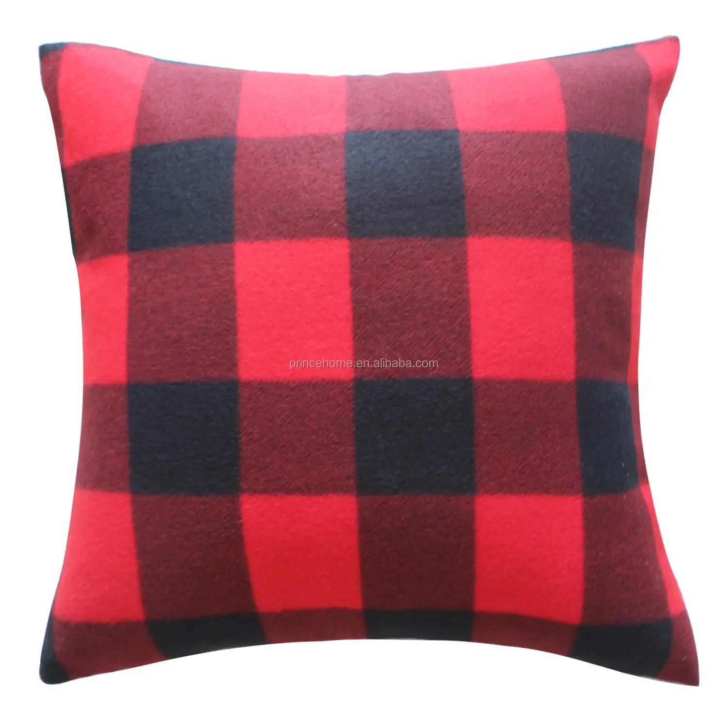 Red and black Fashion Lattice Plaid Cushion Cover for Sofa Bed Home Decor Printed Customized Car Cushion