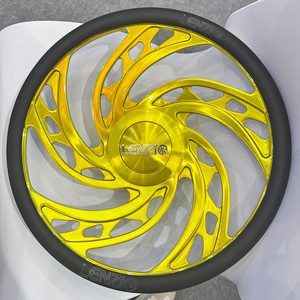 Volante forjado de 15 pulgadas con acabado personalizado en oro cepillado/oro cromado/plateado cepillado para autos clásicos - Product Image 1