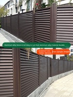 Aluminiumlegering Louvered Privacy Schutting voor Villa Binnenplaats Buiten Tuin Perimeter Hoge Corrosiebestendigheid Eenvoudige Stijl